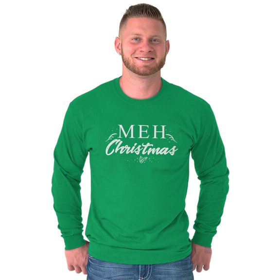 Funny Meh Christmas Anti-Xmas Season Long Sleeve TShirt Men Women Brisco Brands S