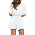 thumbnail image 2 of Women Wide Leg Jumpsuits Leisure Summer Romper Solid Color Short Pants, 2 of 3