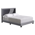thumbnail image 6 of Boyd Sleep Bree Black/Gray Faux Leather Queen Size Fully Upholstered Platform Bed Frame with Adjustable Headboard, 6 of 12