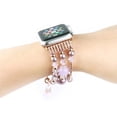 thumbnail image 5 of BandPlus Stylish Band for Apple Watch 38mm 40mm 41mm Women Pearl Bracelet Strap, Fashion Handmade Elastic Agate Replacement for iWatch Bands Series 9/8/7/6/5/4/3/2/1 Girls Wristband, Silver, 5 of 8