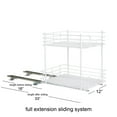 thumbnail image 3 of Household Essentials Glidez Steel Pull-Out/Slide-Out Storage Organizer with Plastic Liners for Under Cabinet or Wire Shelf Use - 2 -Tier Design - Fits Standard Size Cabinet or Shelf, White, 3 of 10