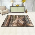 thumbnail image 3 of SKYSONIC Lightweight Soft Area Rugs Wolf Hiding Near The Tree Floor Mat Doormat for for Rooms Entrance Hardwood Floor Living Room Nursery Rugs, 31x20 inch, 3 of 6