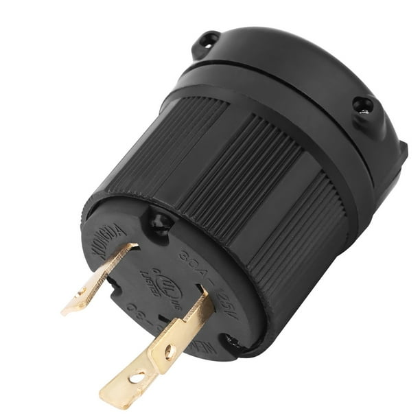 Conector eléctrico con cierre giratorio de 3 cables y 30 A NEMA L5-30
