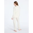 thumbnail image 2 of Joyspun Women's French Terry Long Sleeve Sleep Top and Joggers Lounge Set, 2-Piece, Sizes XS-3X, 2 of 4