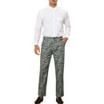 thumbnail image 2 of INSPIRE CHIC Printed Pants for Men's Straight Fit Leopard Printed Trousers 32 Gray, 2 of 5