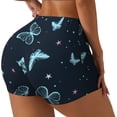 thumbnail image 1 of Fotbe Beautiful Butterflies Shorts Sin Costuras – Shorts Deportivos de Cintura Alta para Mujer, Elásticos para Gimnasio, Yoga, Running o Ciclismo-X-Large, 1 of 8