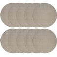 thumbnail image 1 of Furnish My Place Corner Indoor/Outdoor Commercial Beige Color Rug, Corner Area Rug, Home Decor Mat, Pet-Friendly Carpet for Living Room, Bedroom, Made in USA, 18" Round - Set of 10, 1 of 6