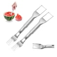 thumbnail image 1 of Birdeem Foldable Stainless Steel Watermelon Cutter Multifunctional Watermelon Fork Watermelon Dividerblock Cutter Fruit Fork, 1 of 12
