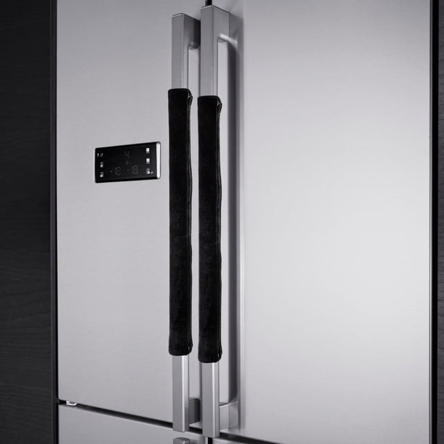 HEALEEP 2Ud Cubre Manijas De Cocina En Material Antideslizante Negro Para Refrigerador Y