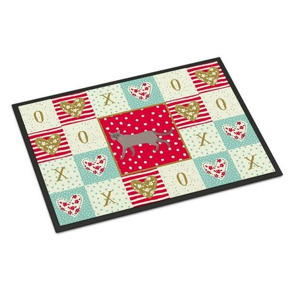 Siamese Traditional #1 Cat Love Door Mat