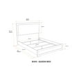 thumbnail image 5 of Kings Brand Furniture Boone Bed Frame in Natural/White Wood Finish with LED Headboard (Queen), 5 of 6