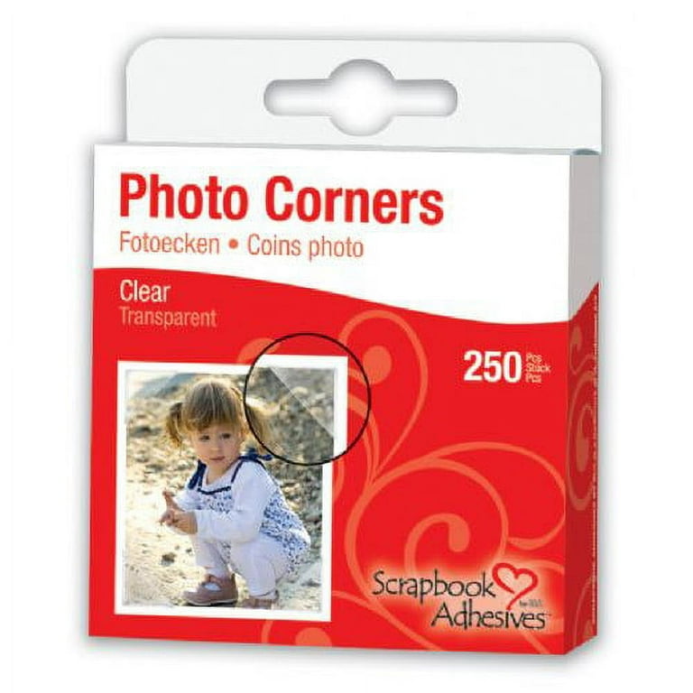 Scrapbook Adhesives Photo Corners Self-Adhesive .375 250/Pk - Black 
