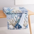 thumbnail image 3 of Levtex Home - Mahina - Throw - Coastal - Taupe, Blue and White - Quilt (50x60in.) and Sham 50x60in. - Cotton/Cotton, 3 of 4