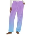 thumbnail image 5 of Tnhcen Women's Gradient Color Flannel Pajama Pants Fleece-Lined Winter Sleepwear Soft Warm Lounge Pants Drawstring Waist S-2XL, 5 of 8