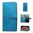 thumbnail image 3 of Dteck For iPhone 6 6s [Flower Embossed] PU Leather Wallet Flip Folio Protective Case Cover with Card Holder and Stand, Blue, 3 of 3