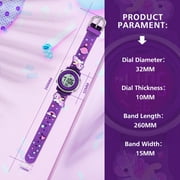 A ALPS Kids Watches 3D Cartoon Wristwatch for Girls Boys Digital Waterproof Wristwatch with 7 Color Lights Birthday Christmas Gift for Kids Ages 3-12