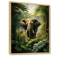 thumbnail image 2 of Designart "Sanctuary in the Elephant Jungle II" Animals Floater Framed Canvas Print, 2 of 7