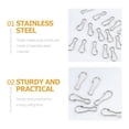 thumbnail image 4 of MasteelfCA 100Pcs Stainless Steel Snap Hooks Small Spring Buckles Multi-function Spring Hooks Key Ring Hooks, 4 of 8