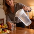 thumbnail image 5 of Large Capacity Plastic Water Pitcher With Lid, BPA Free Heat Resistant Jug For Cold Water Tea And Juice, Household Refrigerator Container For Chilled Beverages, 3L (Multicolor, 18.5*11.2CM), 5 of 6