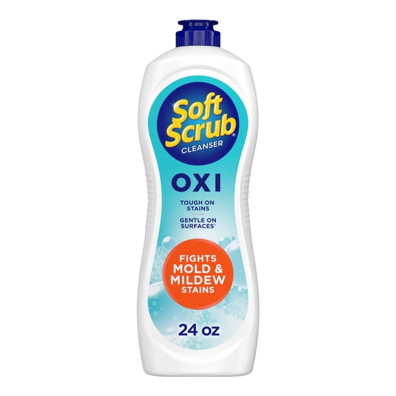 Soft Scrub Cleanser, Oxi, Multi-Surface Cleaner, Stain Fighting Oxi Power for Deep Cleaning, 24oz