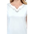 thumbnail image 5 of Turtle Bay New York Women's Rhinestone Notch V-neck Knitted Tank Top, 5 of 10