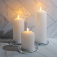 thumbnail image 6 of Eastland Clear Pillar Candle Round Glass Plate 4”, 12 Pack, 6 of 7