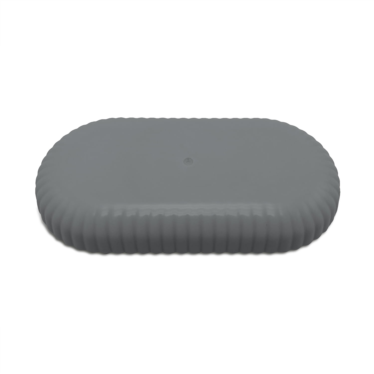Mainstays Rubberized Plastic Ribbed Accessory Tray, Grey