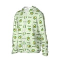 thumbnail image 2 of Kll Green Avocado Print Men'S Women’s Upf 50+ Sun Protection Outdoor Hoodie Jacket Long Sleeve Fishing Hiking Performance Shirt- Large, 2 of 8
