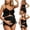 #03 Black, variant on Maternity Women's One Piece Swimsuit V Neck Spaghetti Straps Bathing Suit Full Coverage Summer Backless Swimwear #01 Black, Size S
