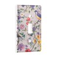 thumbnail image 2 of Yayeee Toggle Light Switch Wall Plate 1-Gang 4.5"x2.7" Home Decorative Outlet Cover, Purple Floral Pattern, 2 of 7