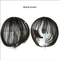 thumbnail image 2 of Clip in Bangs Hair Extensions, Invisible 3D Air Bangs Wig, Natural Multi-directional, Wispy Bangs with Temples Hairpieces for Daily Wear-Black Brown-8.66''Length, 2 of 6