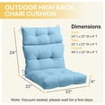 thumbnail image 4 of COOS BAY Outdoor/Indoor High Back Chair Cushions 46x22 Inch, Replacement Tufted Patio Seat Back Cushions, 2 Count, Light Blue, 4 of 10