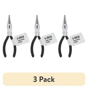 Nonbranded 3-Pack 6-Inch Long Nose Pliers