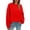 Red, variant on HAJWOH Crew Neck Sweatshirts Women Fall Oversized Crewneck Sweatshirt Vintage Fleece Pullover Loose Fit Cute Y2K Hoodie