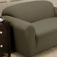 thumbnail image 2 of Stretch Sensations 1-Piece Stretch Newport Loveseat Slipcover, Sage, 2 of 6