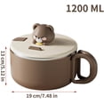 thumbnail image 2 of Stainless Steel Bowl 1200ml Leak Proof Lid Portable Food Container, 2 of 6