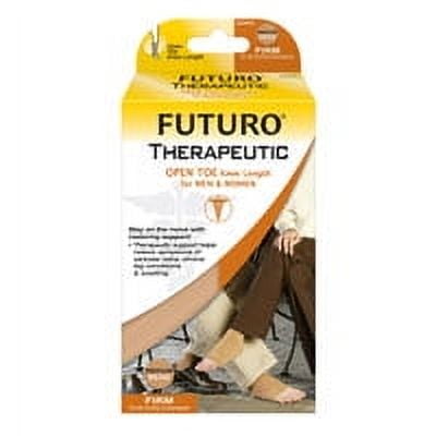 Futuro Therapeutic Open Toe Knee Length Stockings For Men And Women 20- 30 Large Beige Firm, 1 Ea