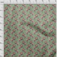 thumbnail image 4 of oneOone Georgette Viscose Light Green Fabric Florals Craft Projects Decor Fabric Printed By The Yard 42 Inch Wide, 4 of 4