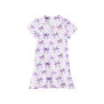 thumbnail image 5 of CCRFTGI Girls Polo Dress Size 7 Short Sleeve School Uniform Cute Bowknot Print Pleated Flare Skater Polo Dresses Summer Button-Down Collar Pique Polo Dress Purple 11-12 Years, 5 of 5
