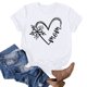 thumbnail image 4 of Fiudx Camisas para Mujer Blusa Informal de Manga Corta con Estampado de Cuello Redondo para Mujer, 4 of 4