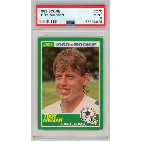 Graded 1989 Score Troy Aikman #270 PSA 9 Football Card