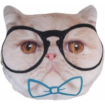 Style. Lab Photo Real Hipster Cat Pillow