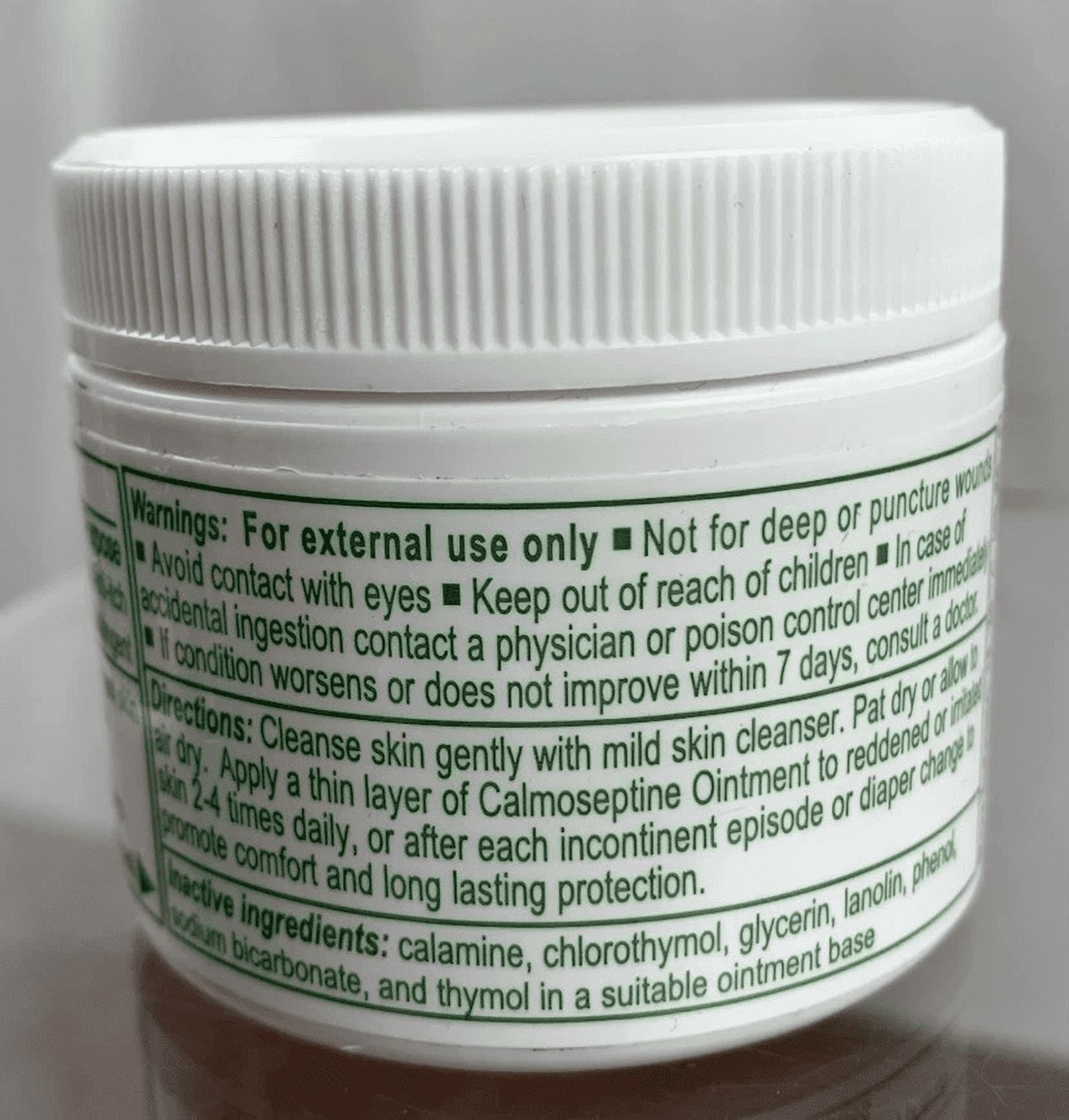 Calmoseptine Diaper Rash Ointment Jar 2.5 Oz 4 Ct | Multipurpose Bacitracin Antibiotic Ointment | Butt Cream | Zinc Oxide Ointment | Rash Cream for Adults | Healing Ointment Itchy Relief