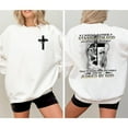 thumbnail image 4 of “Stand With God” Christian Sweatshirt – Bold Lion & Cross Pullover for Women of Faith, Courage & Spiritual Power, 4 of 6