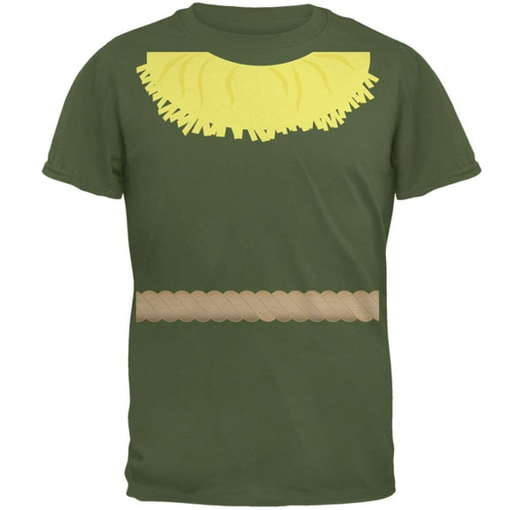 Halloween Scarecrow Costume Mens T Shirt Military Green 2XL