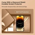 thumbnail image 2 of for iPhone 14 Pro Max Case 𝟮𝟬𝟮𝟯 𝗡𝗘𝗪 with Full Camera Protection, [Far Beyond Official Color] [Military Grade Drop Tested] Metallic Glossy Clear Case Designed for Women Men 6.7”, Royal Gold, 2 of 9