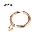 thumbnail image 3 of Uxcell 0.98" Inner Dia Curtain Rings Metal Gold Tone 24 Pack, 3 of 3