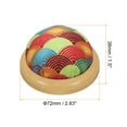 thumbnail image 2 of Uxcell Pin Cushion Wooden Base with 50 Pieces Sewing Pins Set for Quilting and Crafts Color Fish Scales, 2 of 6