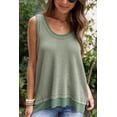 thumbnail image 5 of Stylish Flowy Vest for Women: Textured Waffle Knit in Sea Green, 5 of 12