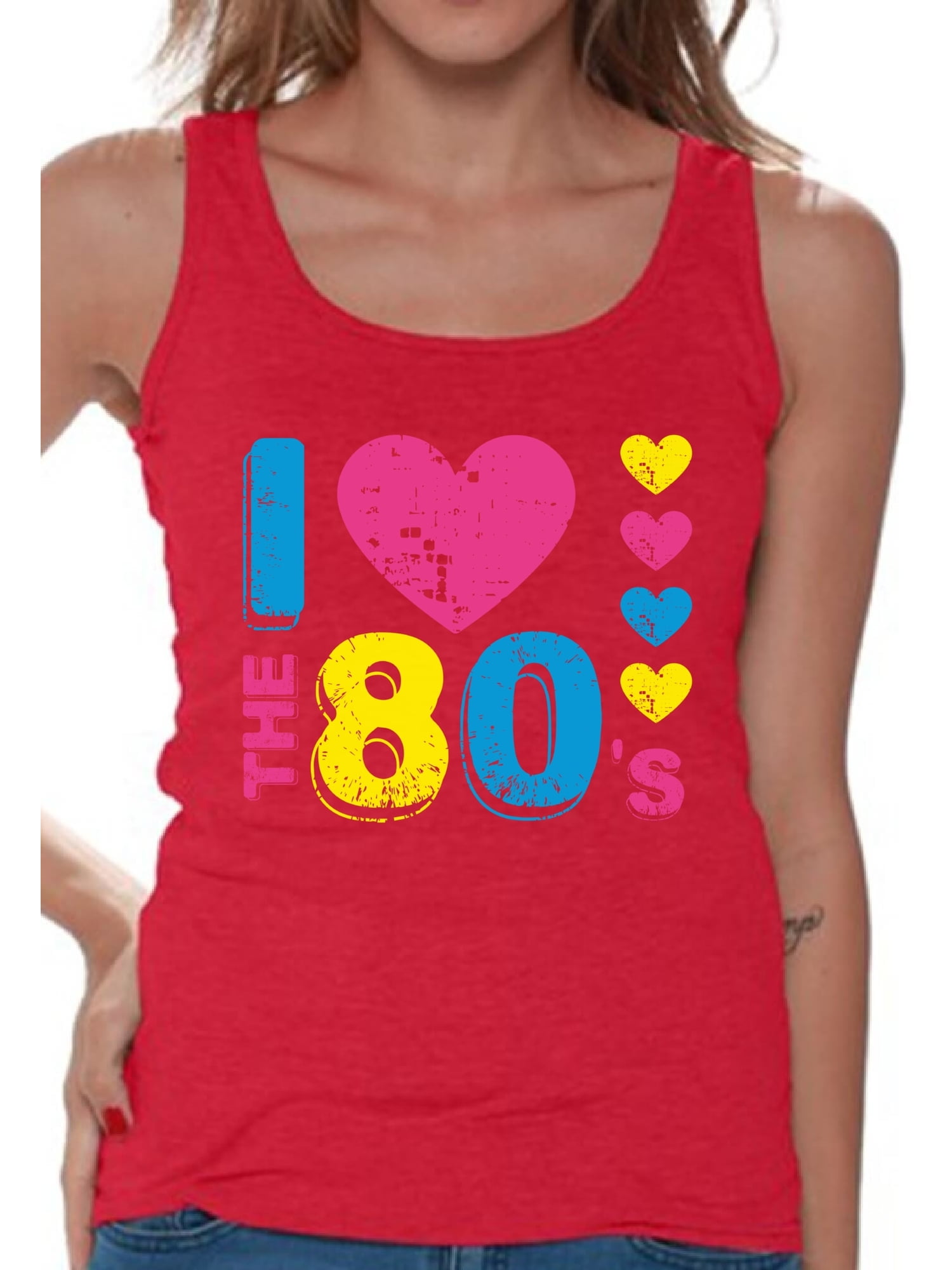 Womans I Love The 80s Hen Festival Fancy Dress Clothes Fashion T-Shirt 6021759® 
